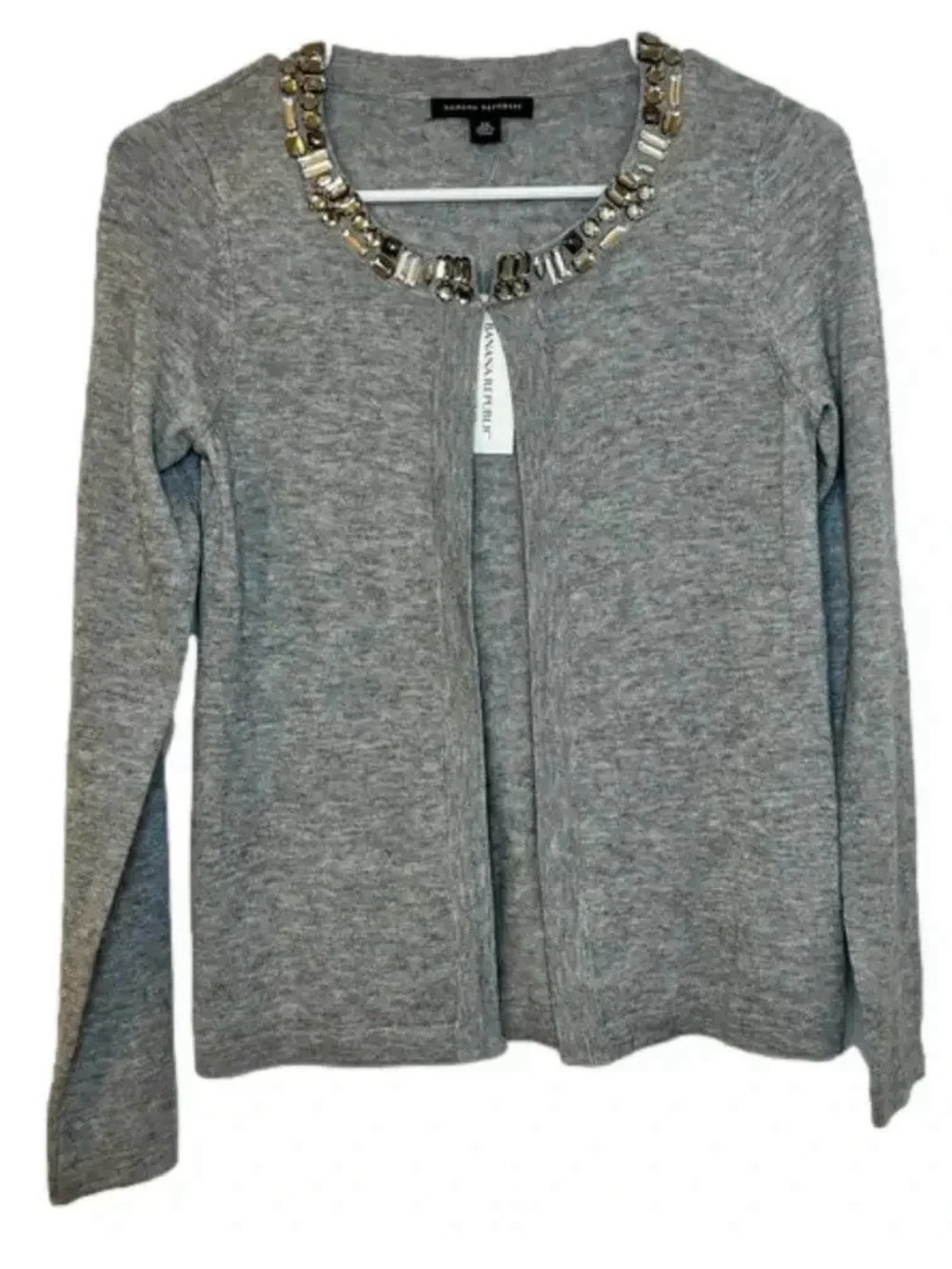 NWT Banana Republic Gem Stone Embellished Sweater Wool - Picture 7 of 7